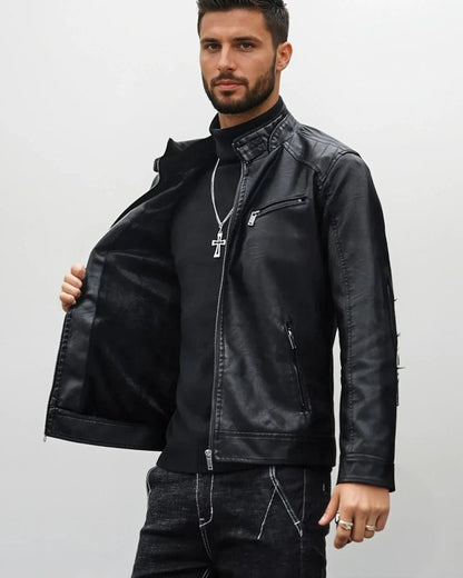 Men's Locomotive Leather Jacket | Winter