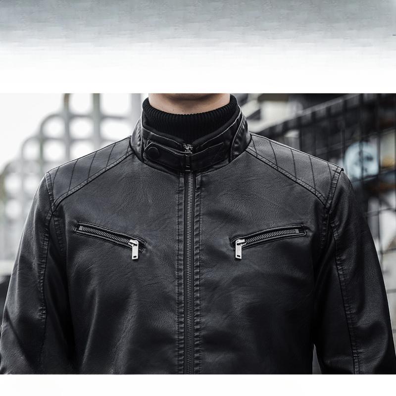 Men's Locomotive Leather Jacket | Winter