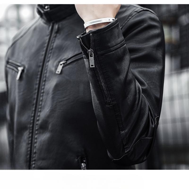 Men's Locomotive Leather Jacket | Winter