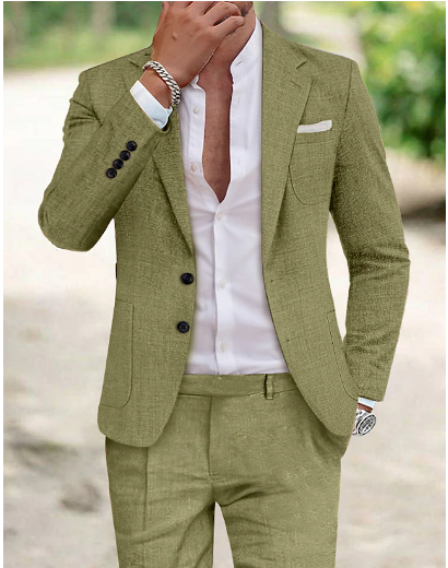 Herren Leinenanzug | Leicht und Stilvoll für Sommer und Herbst