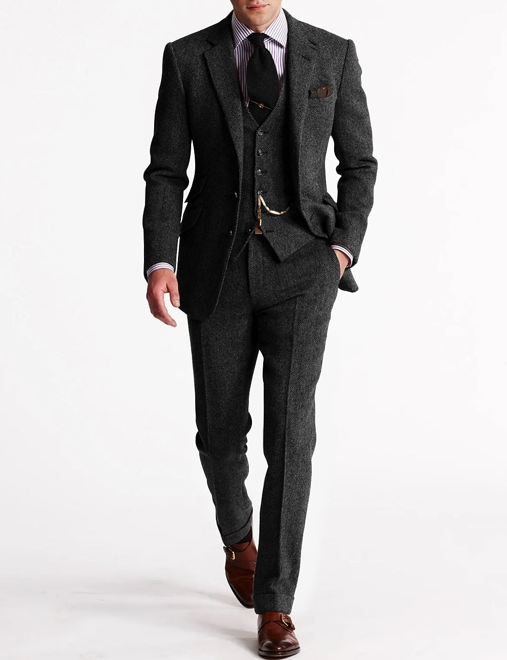 Herren Tweed Smokinganzug | Komplett