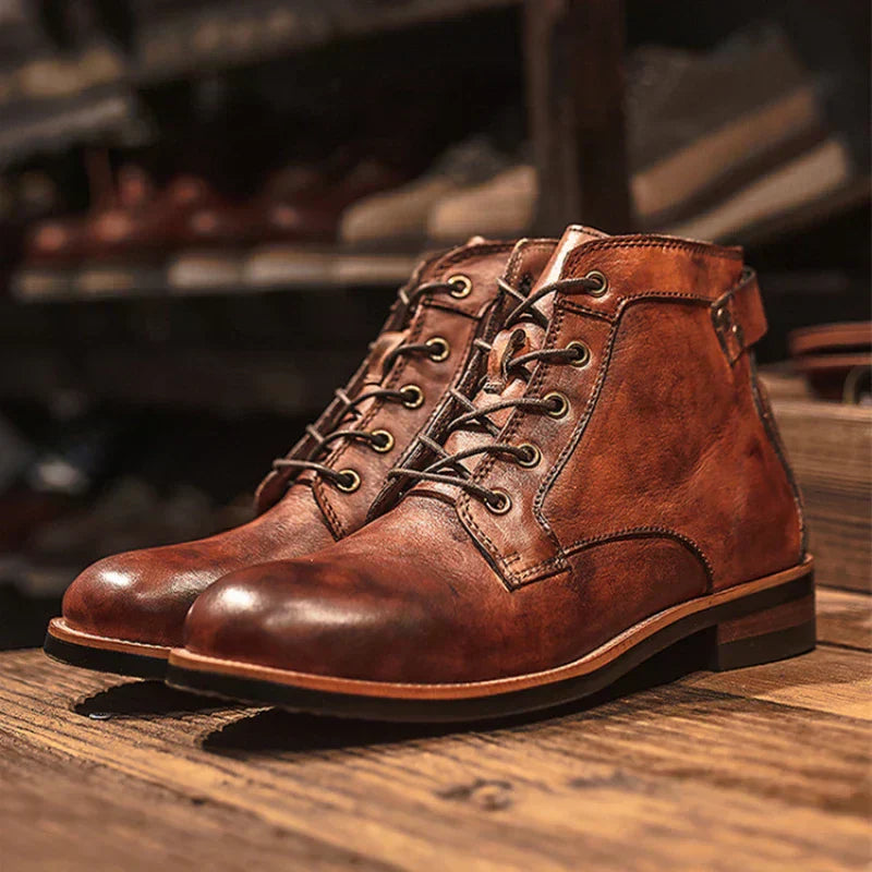 Herren Leder Stiefeletten | Bequem