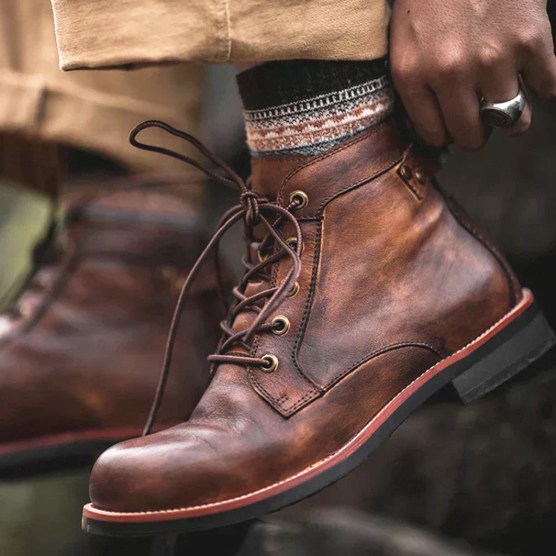Herren Leder Stiefeletten | Bequem