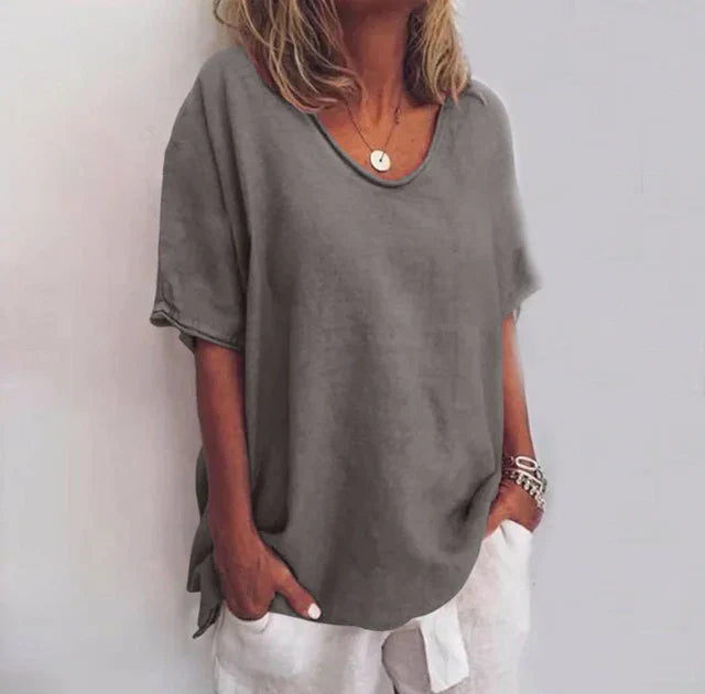 Damen Lässig Kurzarm T-Shirt | Lockere Passform