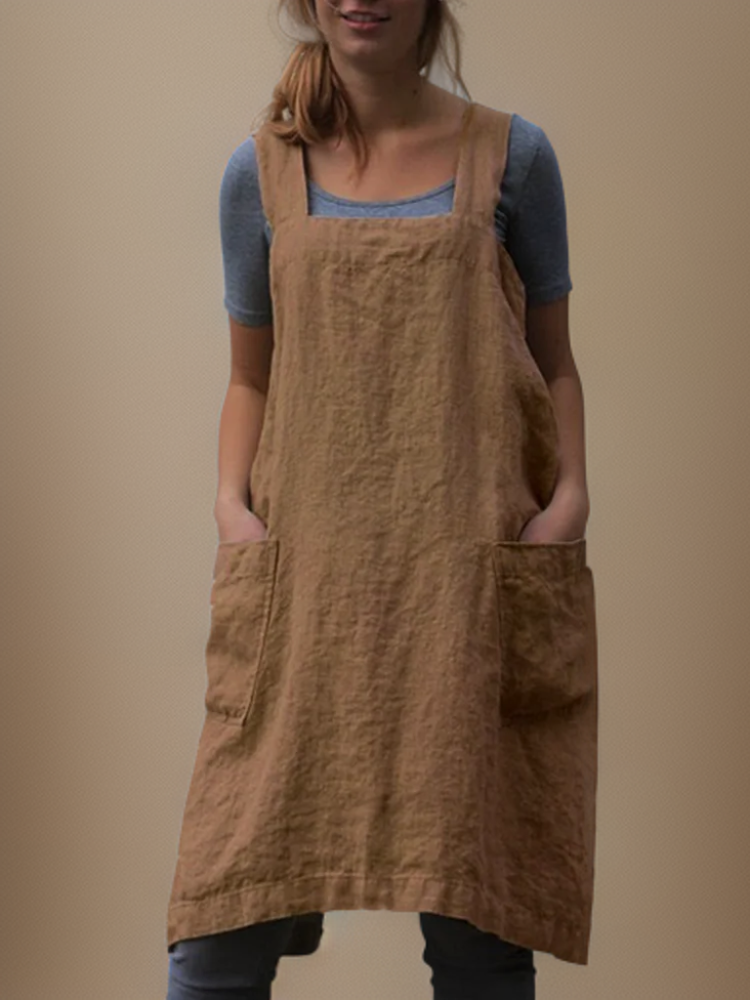 Damen Arbeits-Schürzenkleid | Lang
