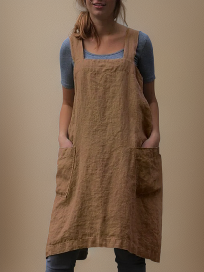 Damen Arbeits-Schürzenkleid | Lang