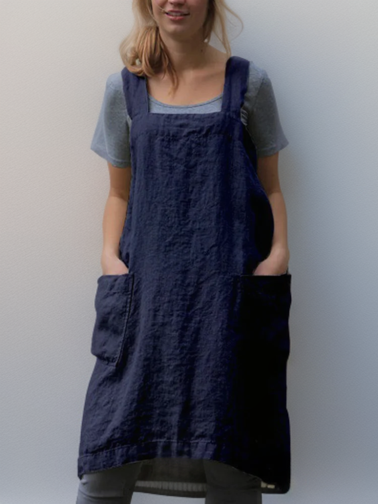 Damen Arbeits-Schürzenkleid | Lang
