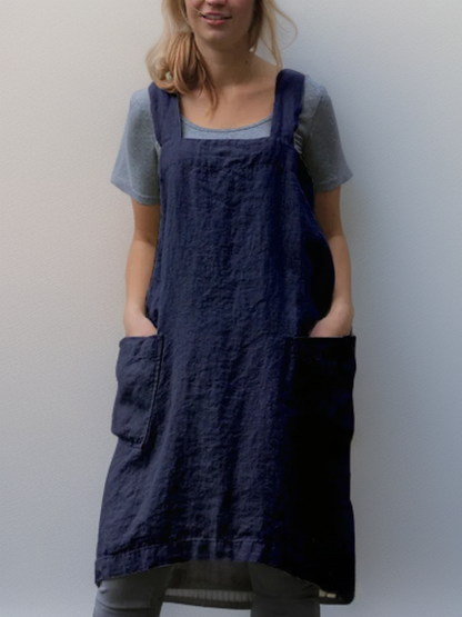 Damen Arbeits-Schürzenkleid | Lang