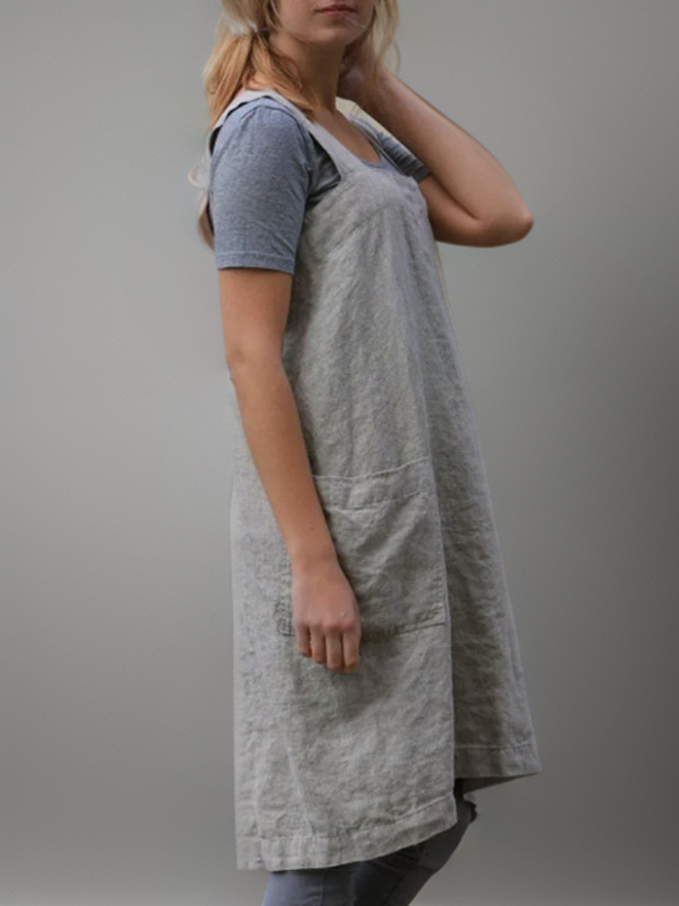 Damen Arbeits-Schürzenkleid | Lang