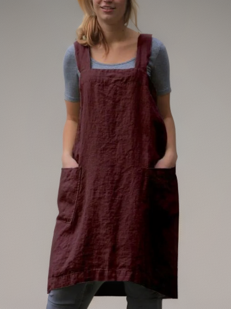 Damen Arbeits-Schürzenkleid | Lang