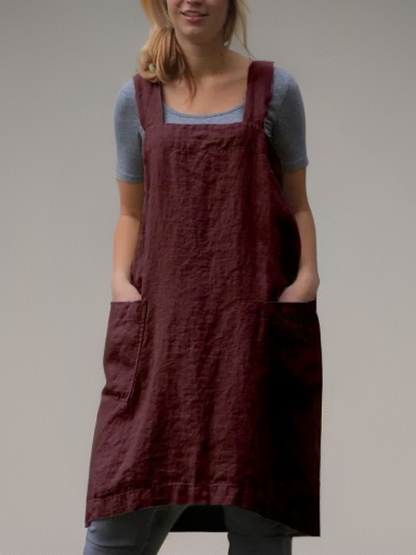 Damen Arbeits-Schürzenkleid | Lang