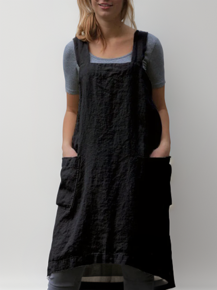 Damen Arbeits-Schürzenkleid | Lang
