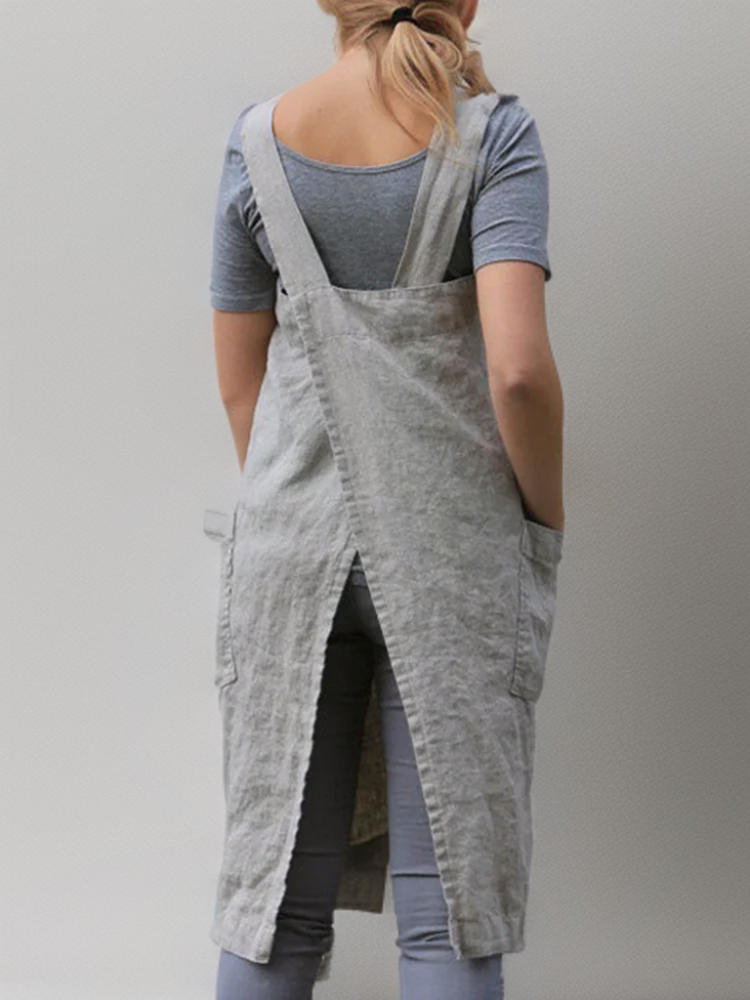 Damen Arbeits-Schürzenkleid | Lang