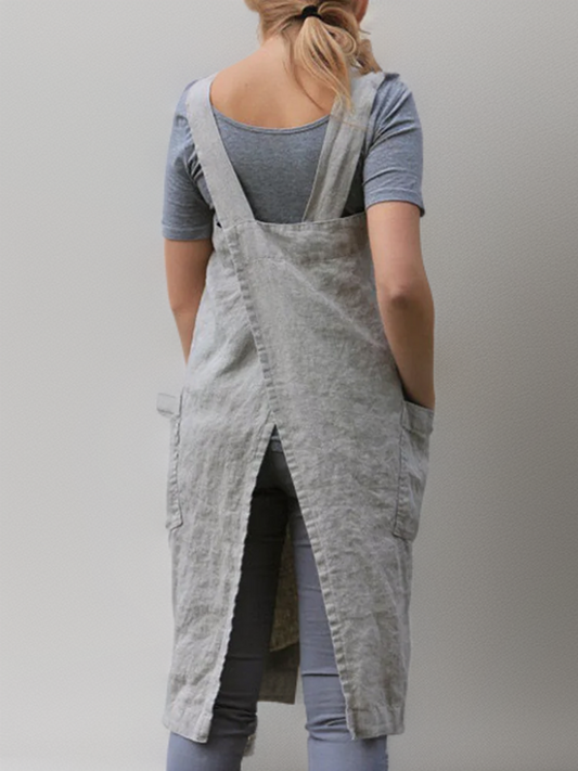 Damen Arbeits-Schürzenkleid | Lang