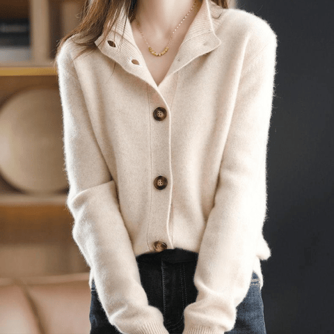 Women's Stand Collar Cardigan | Leisure