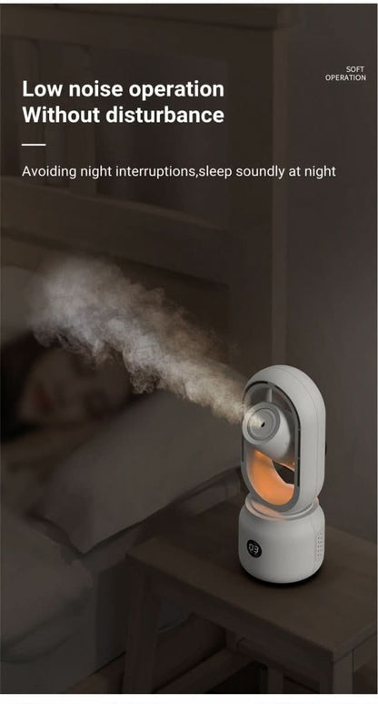 Tragbarer messerfreier Ventilator mit Luftbefeuchter und Nachtlicht für erfrischenden Komfort