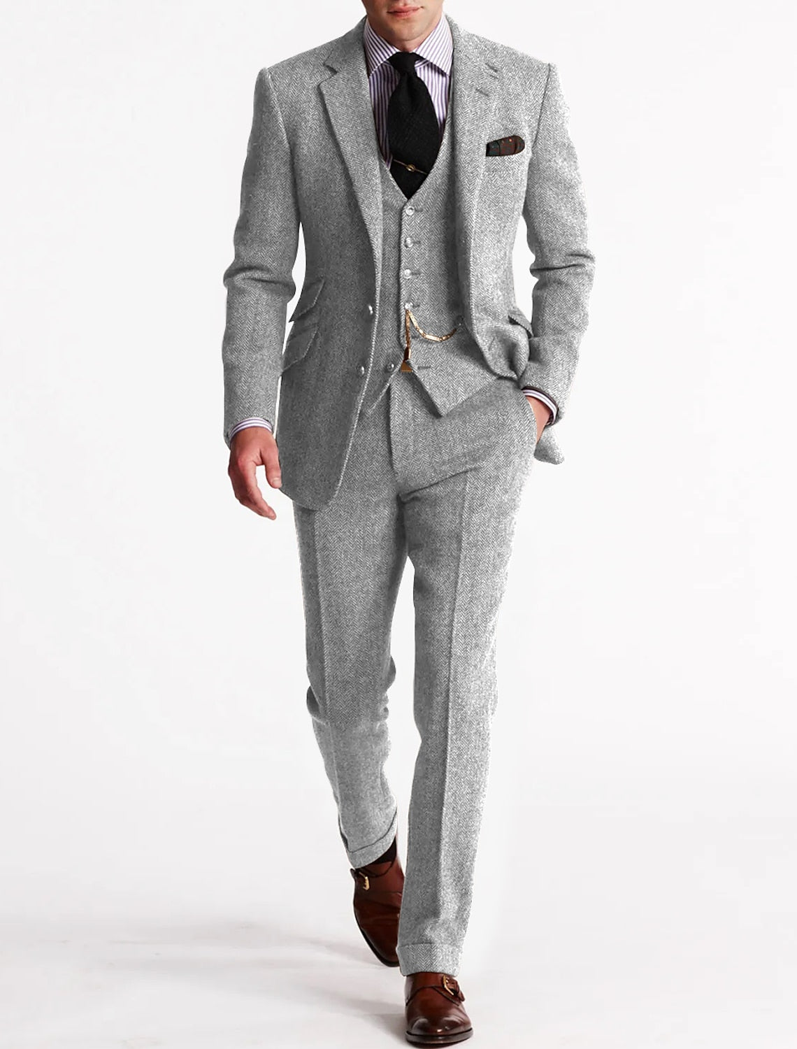 Herren Tweed Smokinganzug | Komplett
