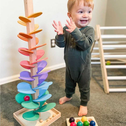 Holzkugelbahn für Kinder ab 1 Jahr