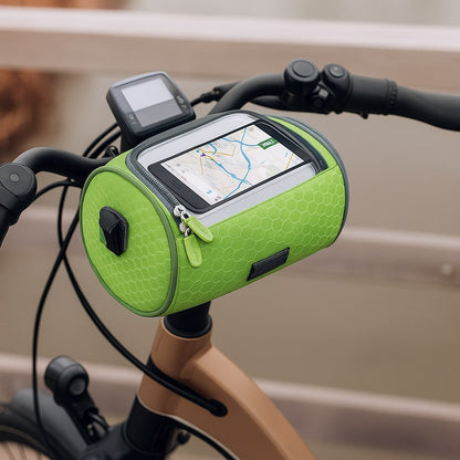 Wasserdichte Fahrradledertasche mit Touchscreen