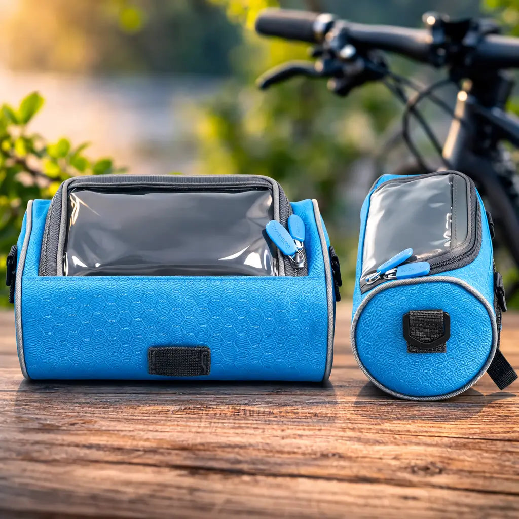 Wasserdichte Fahrradledertasche mit Touchscreen