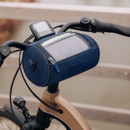 Wasserdichte Fahrradledertasche mit Touchscreen