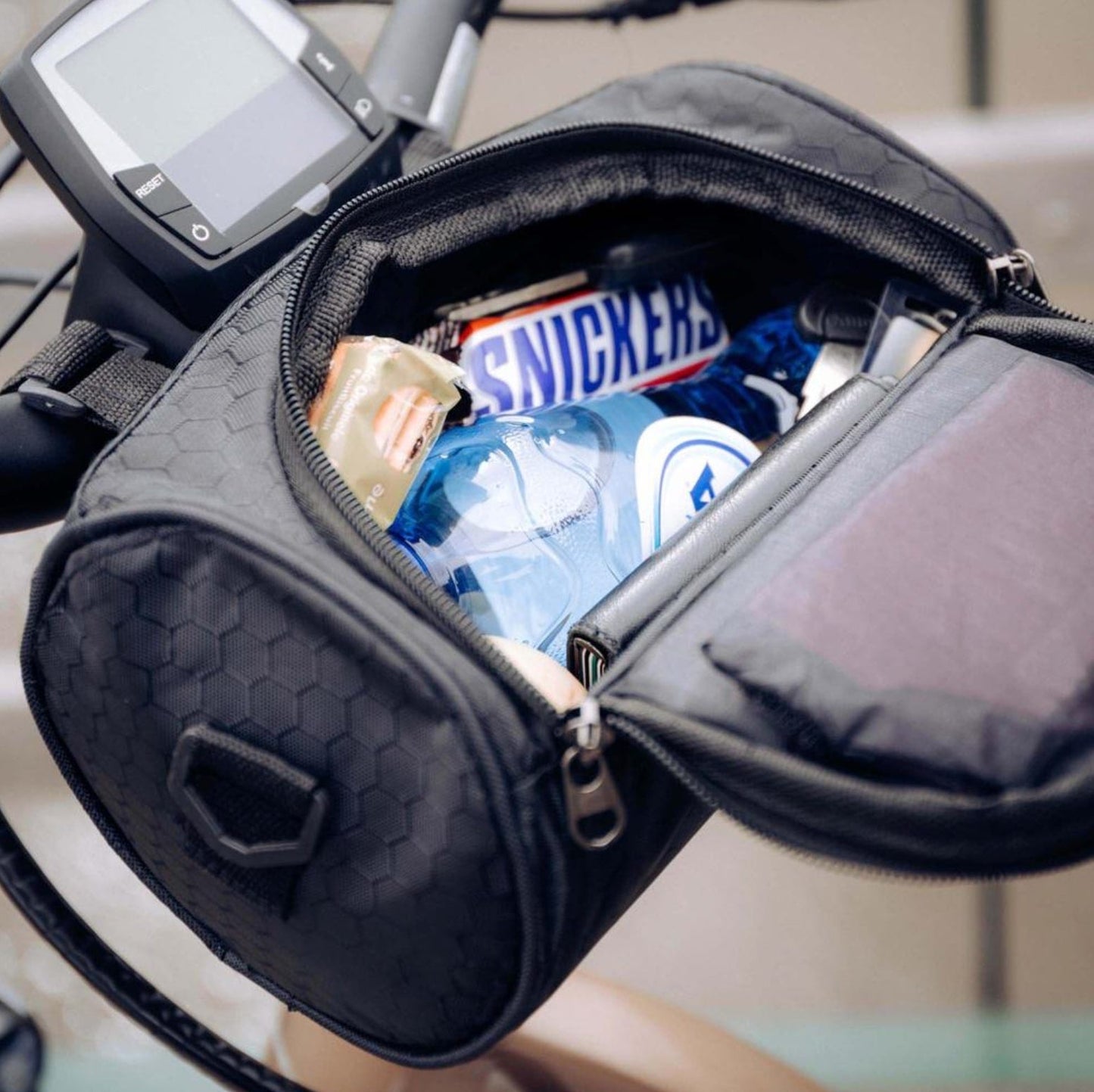 Wasserdichte Fahrradledertasche mit Touchscreen