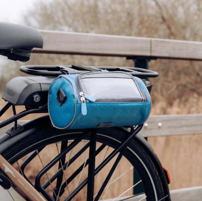 Wasserdichte Fahrradledertasche mit Touchscreen