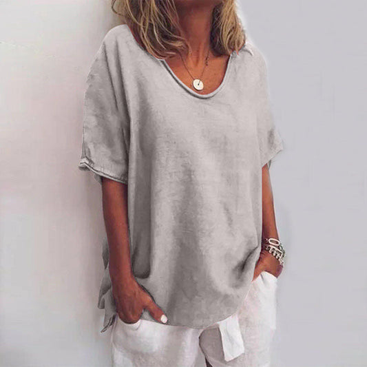 Damen Lässig Kurzarm T-Shirt | Lockere Passform