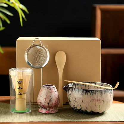 Traditionelles Matcha-Tee-Set – 6-teiliges Zubehörset für authentische Zubereitung | Premium-Qualität