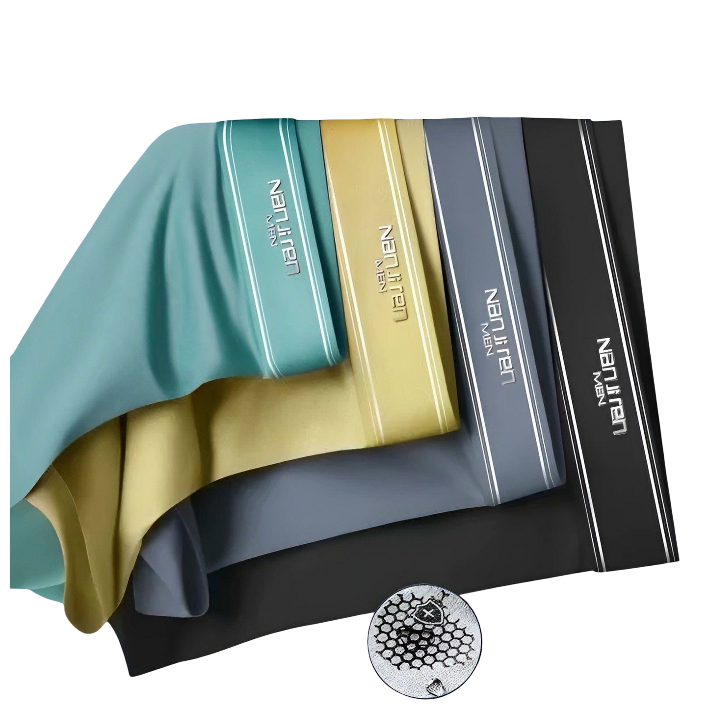 Herren Eis-Seide Boxershorts – Nahtlos, weich & atmungsaktiv | Set von 4