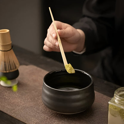 4-teiliges Matcha-Tee-Set mit Bambusbesen | Ideal für traditionelle Teezeremonie