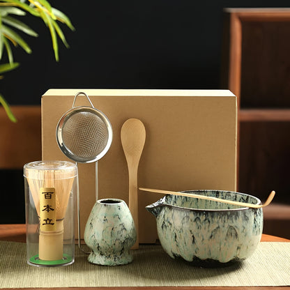 Traditionelles Matcha-Tee-Set – 6-teiliges Zubehörset für authentische Zubereitung | Premium-Qualität