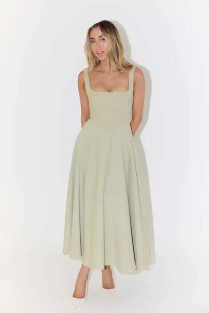 Damen Elegant Festliches Kleid | Midi