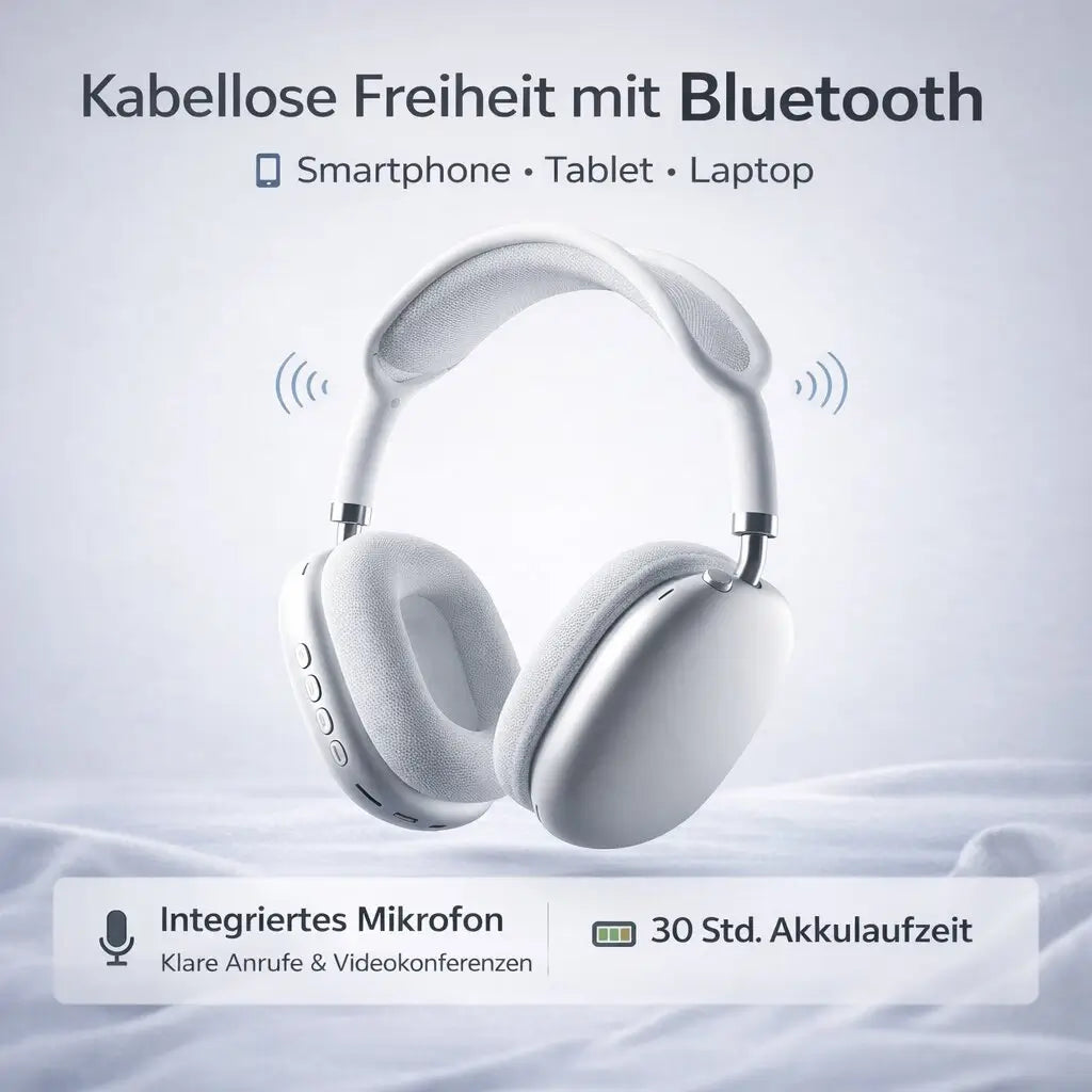 Over-Ear Bluetooth Noise Cancelling Kopfhörer mit aktiver Geräuschunterdrückung (ANC)
