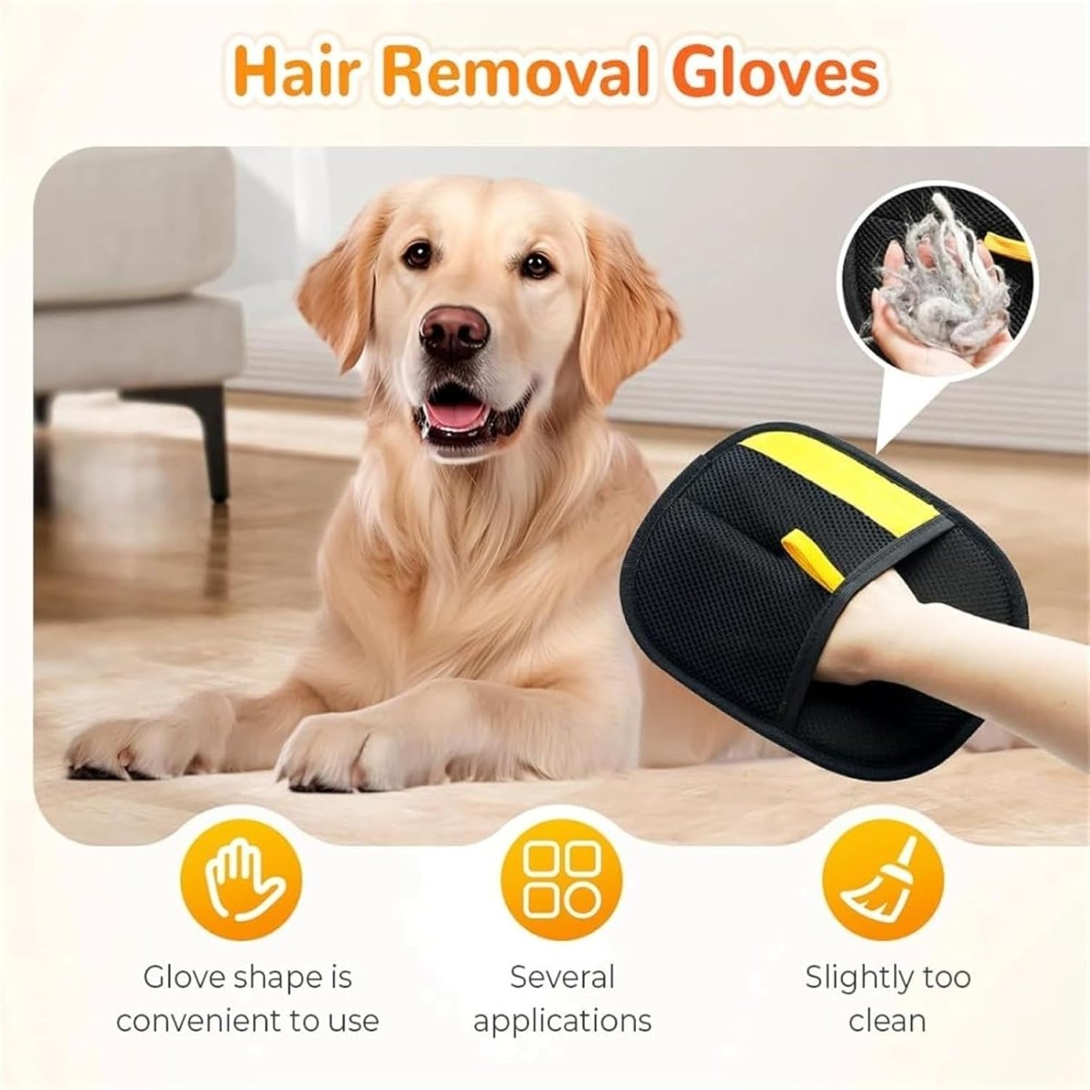 Effiziente Grooming-Handschuhe zum Entfernen von Tierhaaren