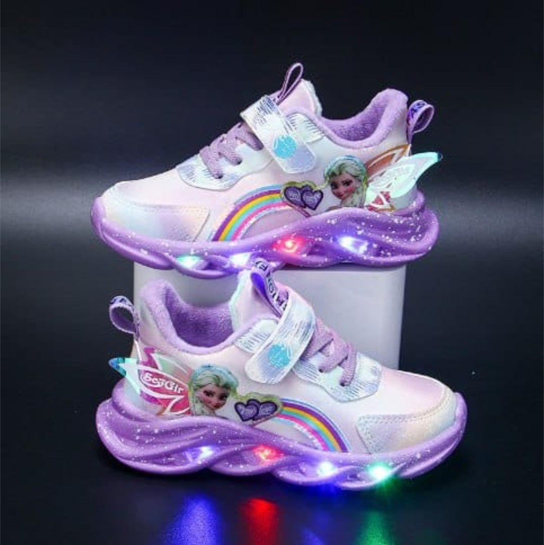 Leuchtende Prinzessinnen-Sneaker für Kinder mit LED-Design