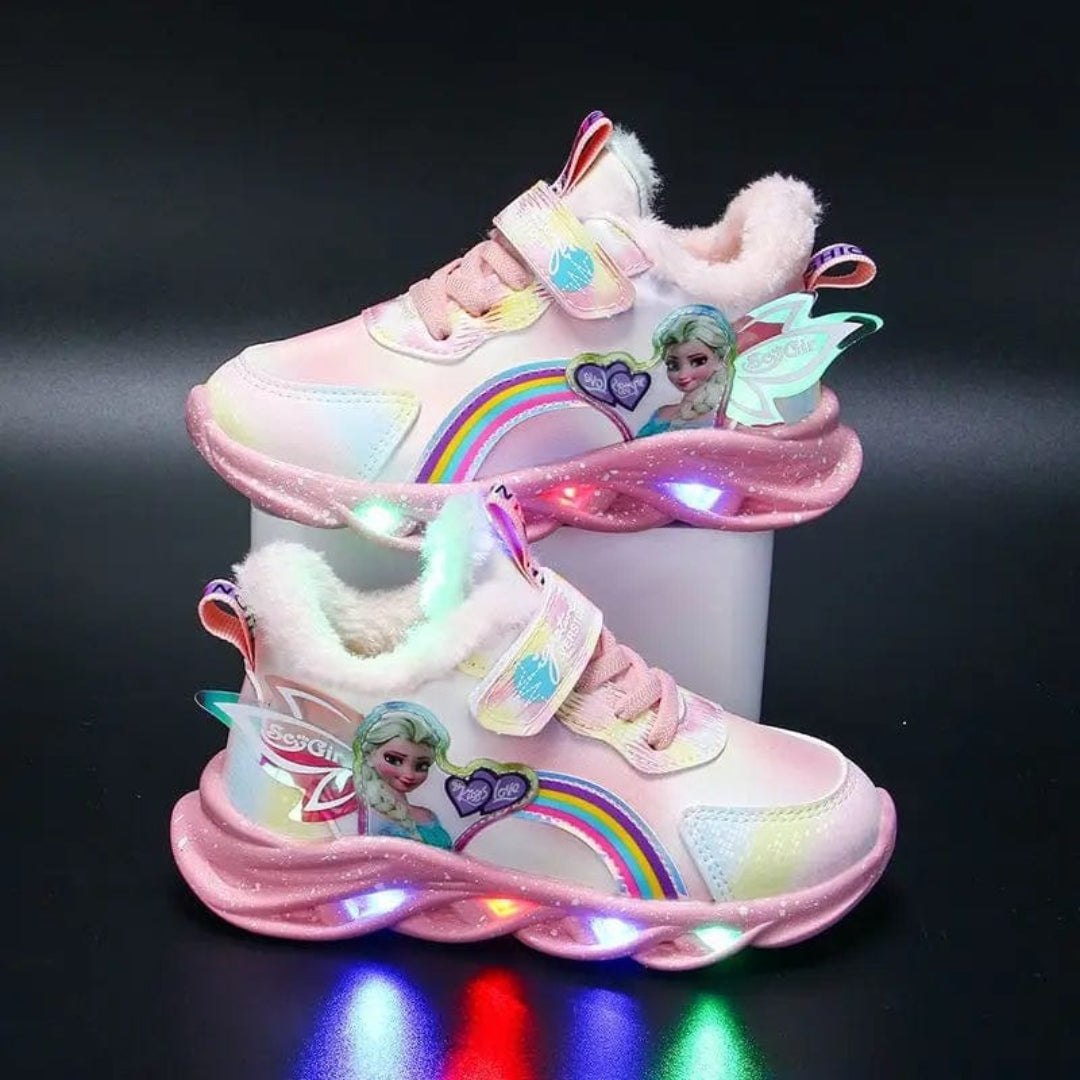 Leuchtende Prinzessinnen-Sneaker für Kinder mit LED-Design
