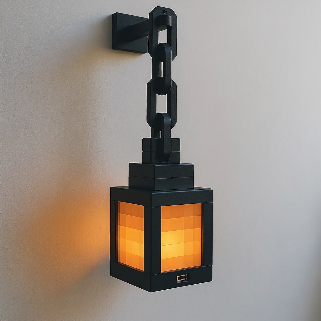 Drahtlose Tischlampe | Nachttischlicht | Innenwandleuchte | Pixel-inspiriertes Design