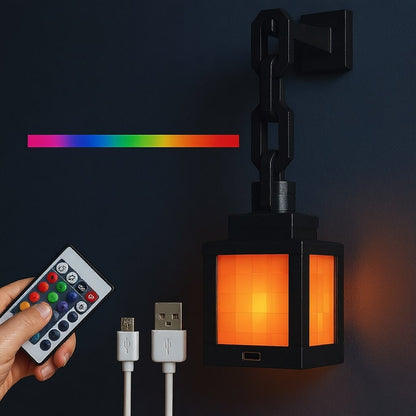 Drahtlose Tischlampe | Nachttischlicht | Innenwandleuchte | Pixel-inspiriertes Design