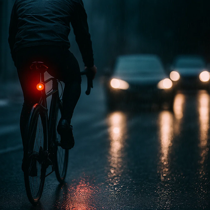 Rück- und Bremslicht für Fahrräder und Rennräder mit 6 Modi und Akku