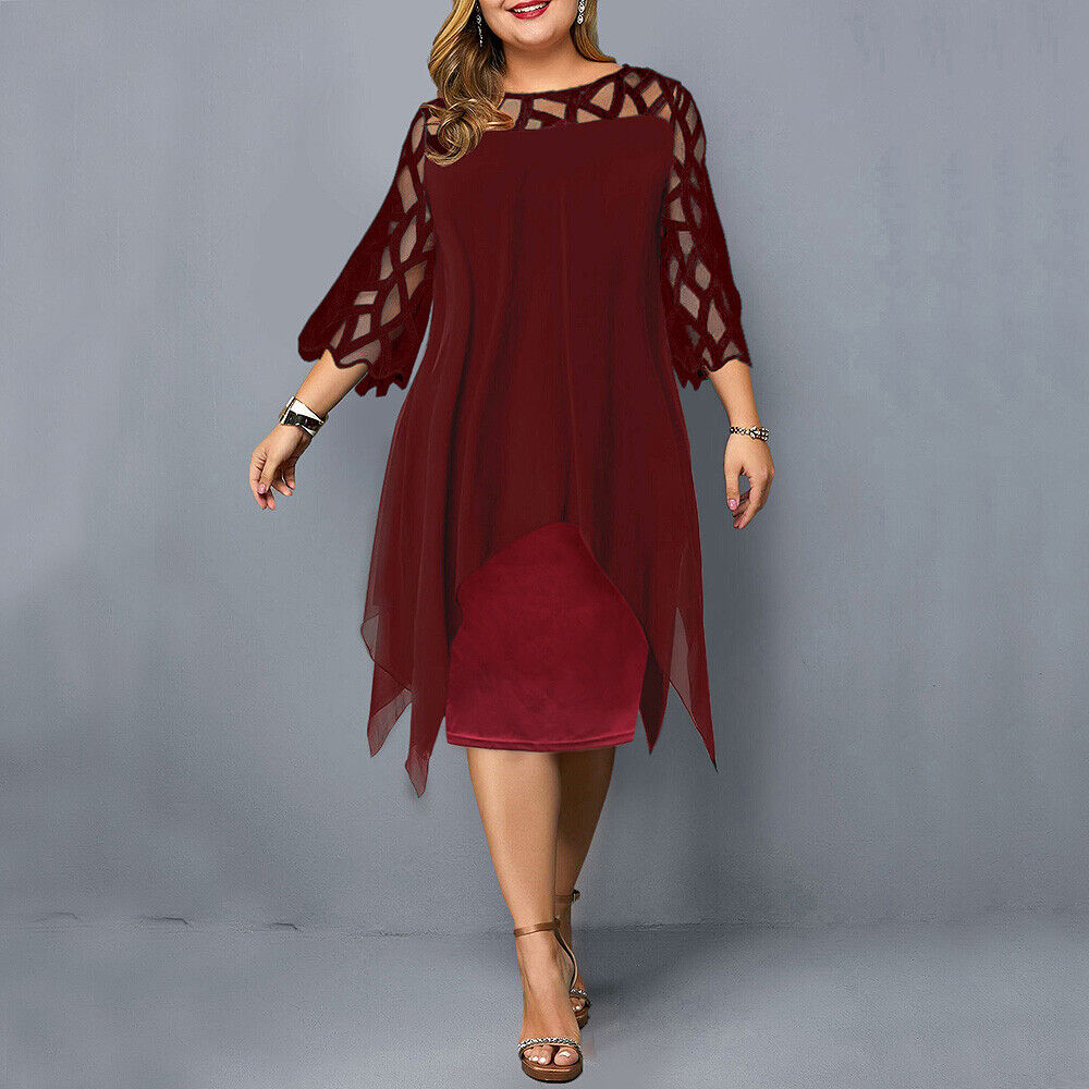 Plus-Size Midi-Kleid für den Herbst