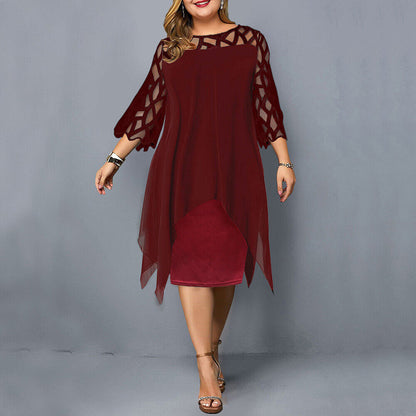 Plus-Size Midi-Kleid für den Herbst