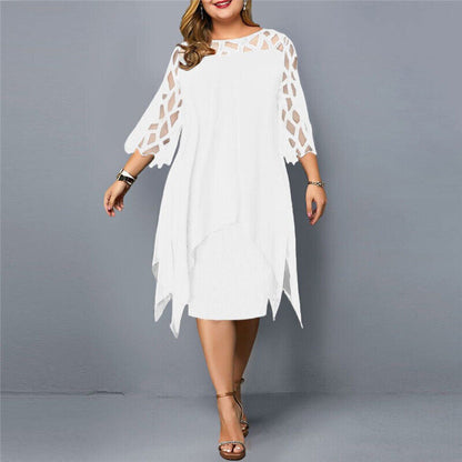 Plus-Size Midi-Kleid für den Herbst