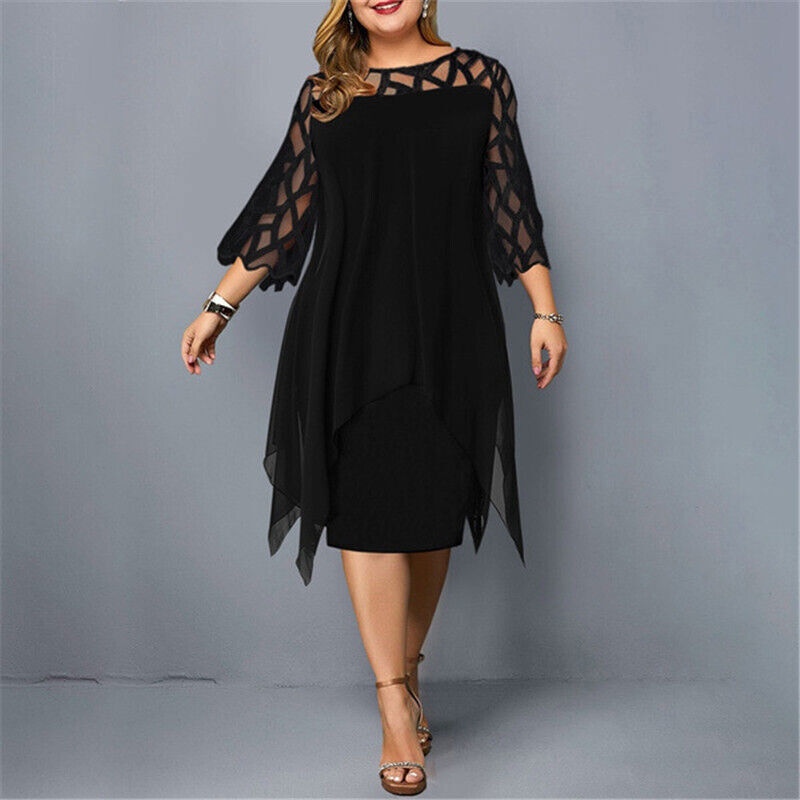 Plus-Size Midi-Kleid für den Herbst