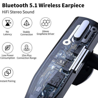 Dual-Mikrofon Wireless Bluetooth 5.1 Noise Cancelling Trucker Headset/Ohrstück
