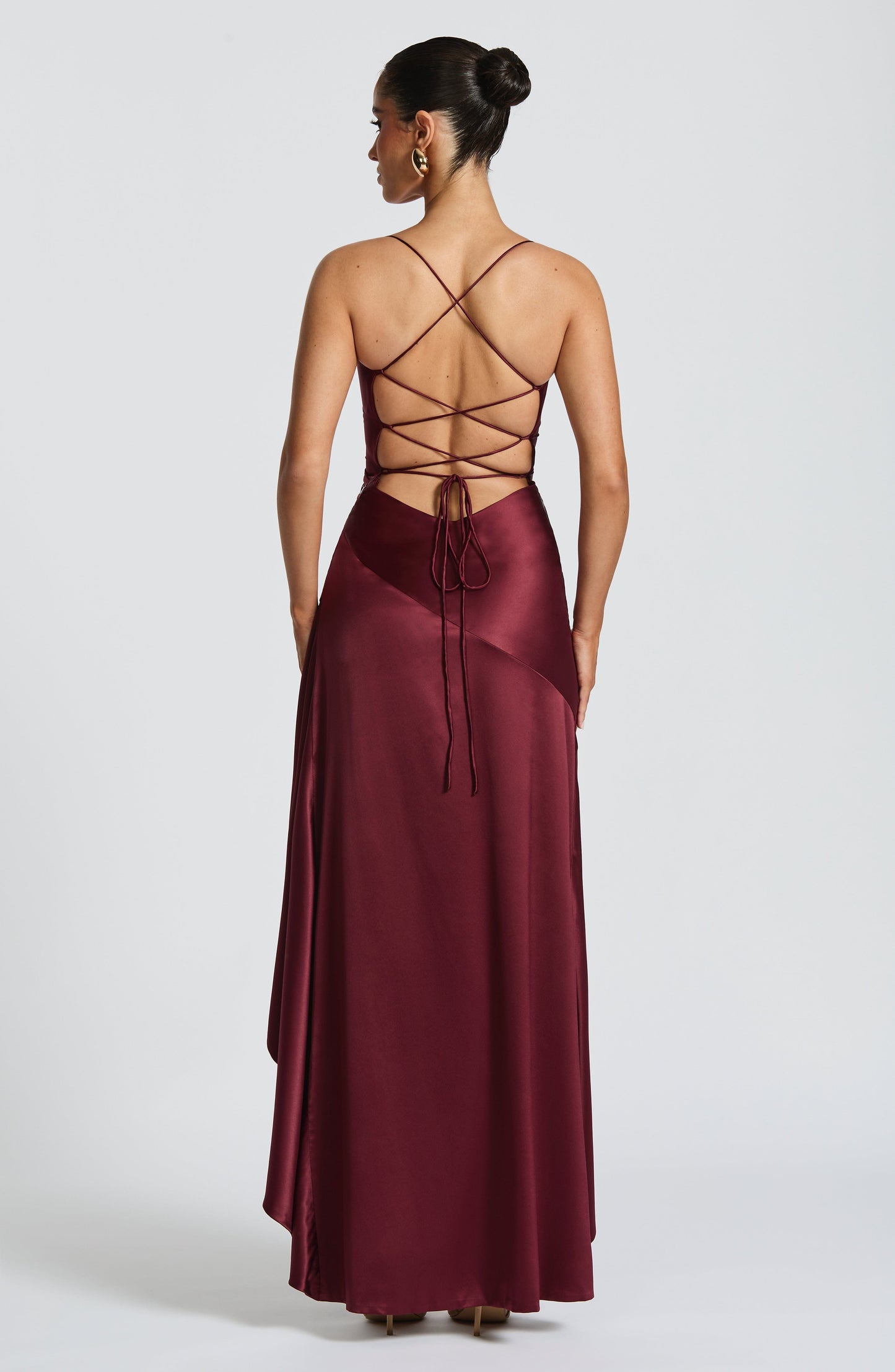 Editta Maxi-Kleid - Kirschlack