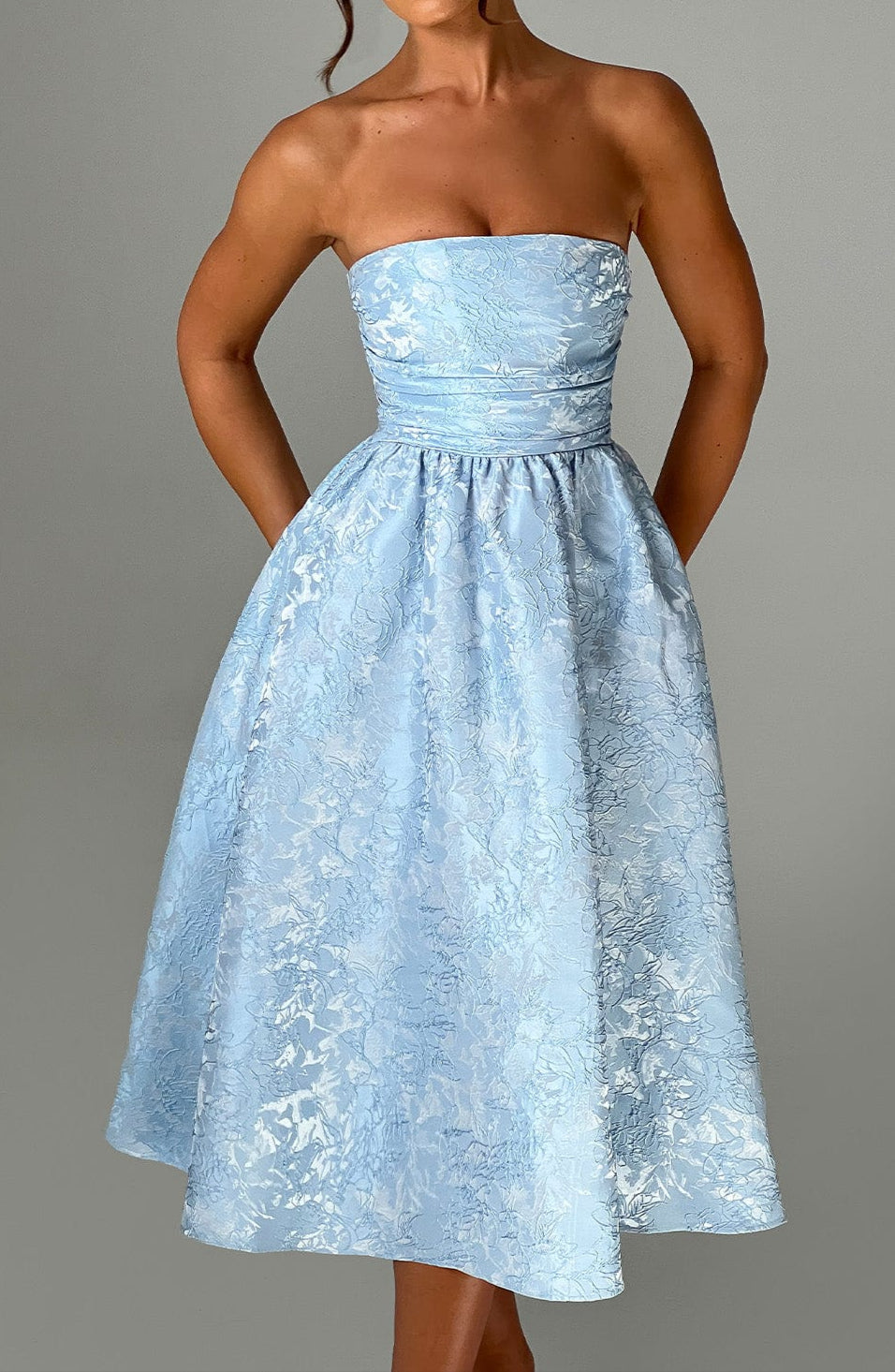 Natalia Midi Kleid - Blau