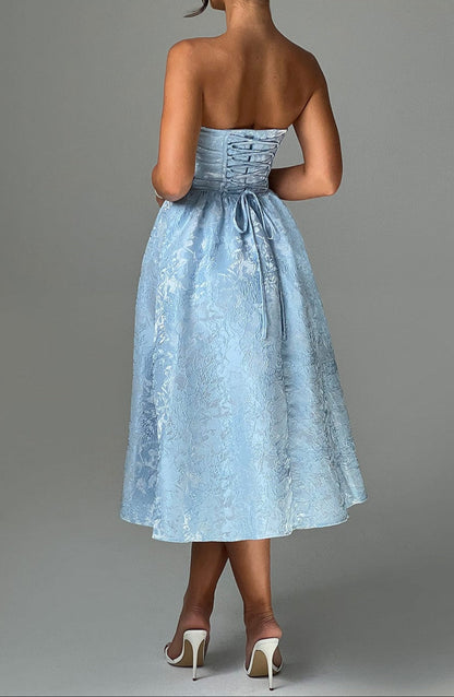 Natalia Midi Kleid - Blau