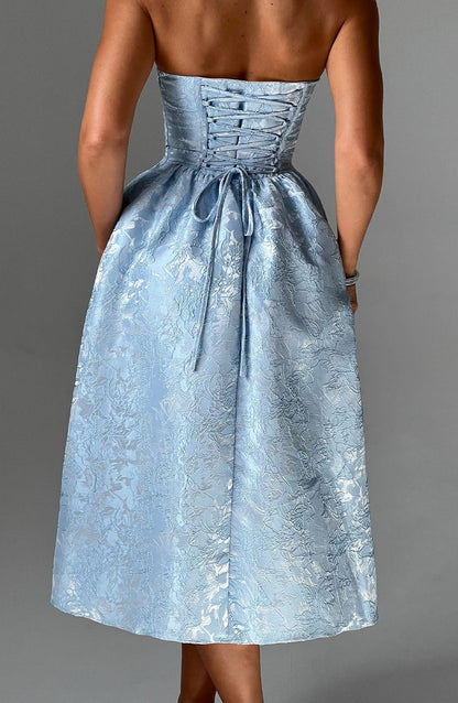 Natalia Midi Kleid - Blau