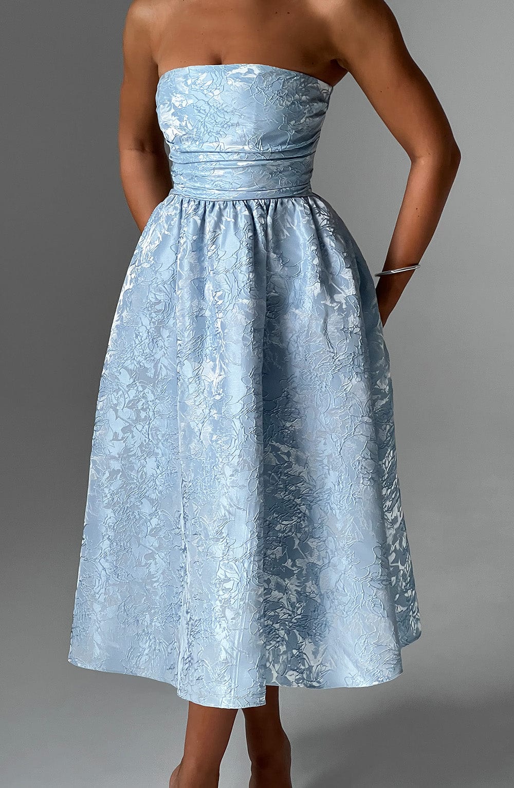 Natalia Midi Kleid - Blau